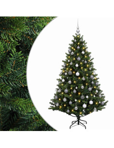 Albero di Natale Artificiale con Palline 240 cm 300 LED