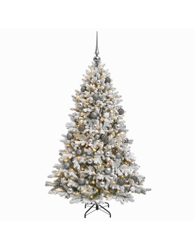 Albero di Natale Artificiale con Palline 120 cm 150 LED