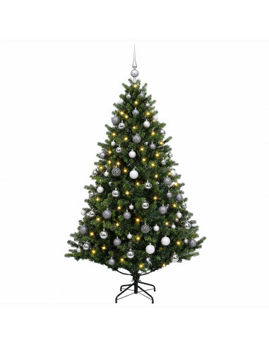 Albero di Natale Artificiale con Palline 240 cm 300 LED