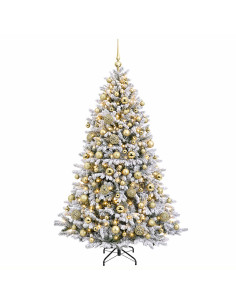 Albero di Natale Artificiale con Palline 180 cm 300 LED 2