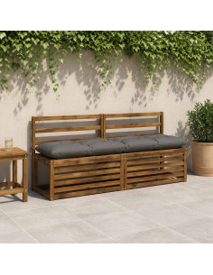 Cuscino per panchina VIANEN 100% Poliestere Grigio