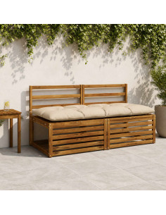 Cuscino per panchina VIANEN 100% Poliestere Crema