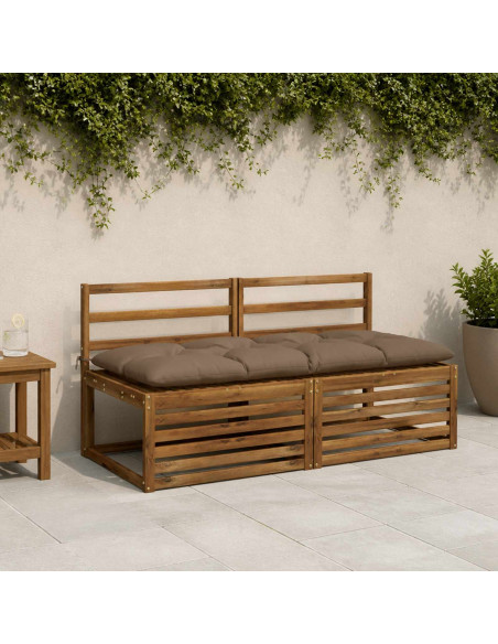 Cuscino per panchina VIANEN 100% Poliestere Tortora