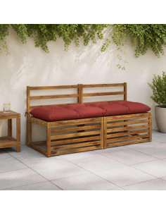 Cuscino per panchina VIANEN 100% Poliestere Rosso
