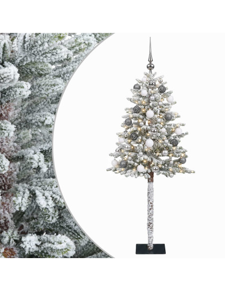 Albero di Natale Artificiale con Palline 150 cm 150 LED