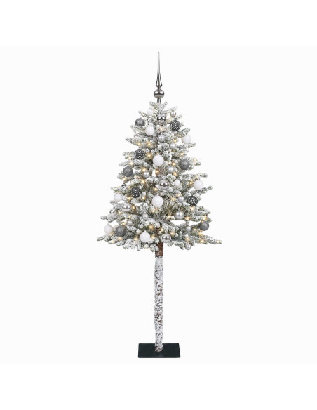 Albero di Natale Artificiale con Palline 150 cm 150 LED