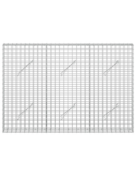 Gabione con filo da 5 mm e rete da 5x5 cm 150x10x100 cm