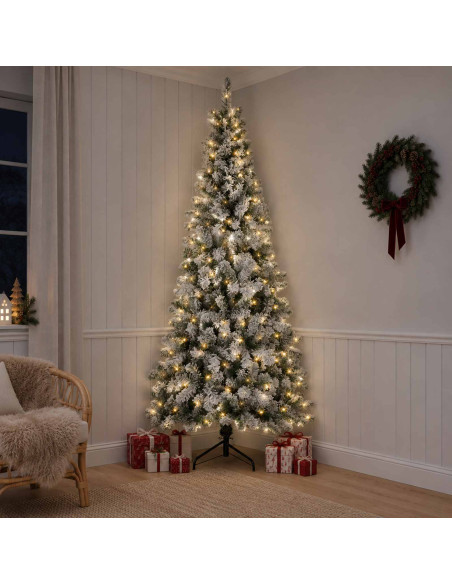 Albero di Natale Artificiale con Rami Pieghevoli 240 cm 300 LED