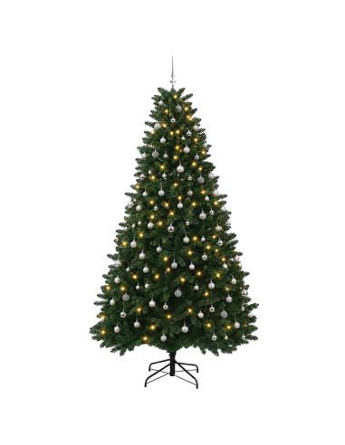 Albero di Natale artificiale verde medio con palline 270 cm