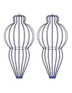 Luce a punta di Natale 2 pz 640 LED Blu Diam. 40 x 75 cm 2