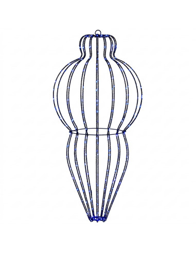 Luce a punta di Natale 2 pz 640 LED Blu Diam. 40 x 75 cm