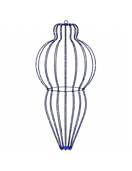 Luce a punta di Natale 2 pz 640 LED Blu Diam. 40 x 75 cm