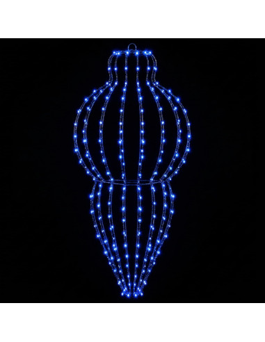 Luce a punta di Natale 2 pz 640 LED Blu Diam. 40 x 75 cm