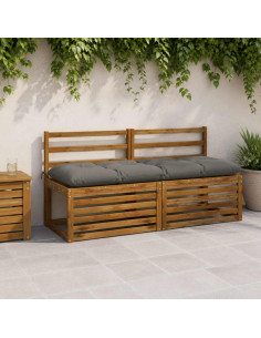 Cuscino per panchina VIANEN 100% Poliestere Grigio