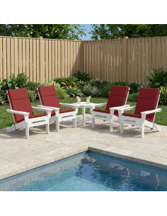 Cuscino per sedia a schienale alto GEMERT 4 pz 100% Poliestere