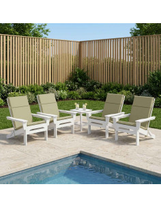 Cuscino per sedia a schienale alto GEMERT 4 pz 100% Poliestere