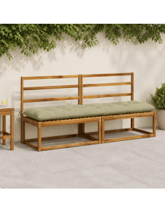 Cuscini per Panchina VIANEN 2 pz 100% Poliestere Verde chiaro
