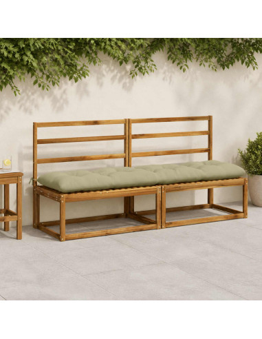 Cuscini per Panchina VIANEN 2 pz 100% Poliestere Verde chiaro