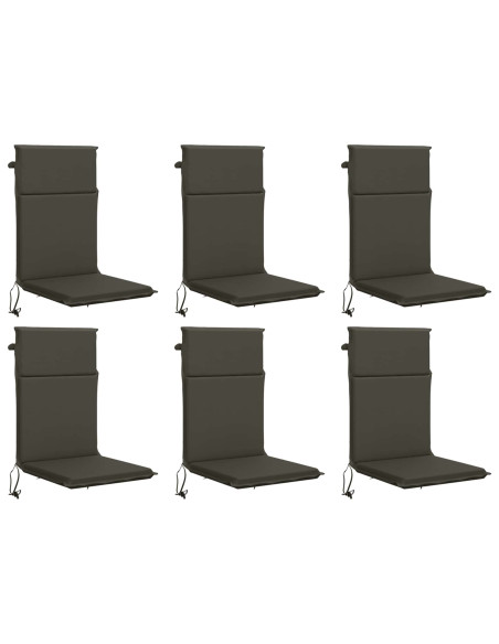 Cuscino per sedia a schienale alto GEMERT 6 pz 100% Poliestere