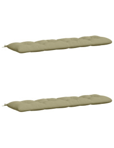 Cuscini per Panchina VIANEN 2 pz 100% Poliestere Verde chiaro 2