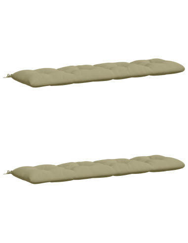Cuscini per Panchina VIANEN 2 pz 100% Poliestere Verde chiaro