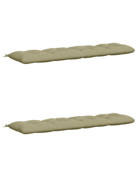 Cuscini per Panchina VIANEN 2 pz 100% Poliestere Verde chiaro