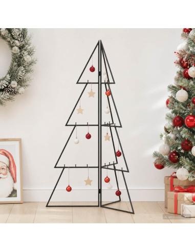 Albero di Natale in metallo KUOPIO 100 cm Acciaio Nero