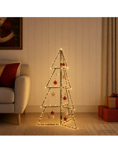 Albero di Natale in metallo KUOPIO 100 cm Acciaio Nero