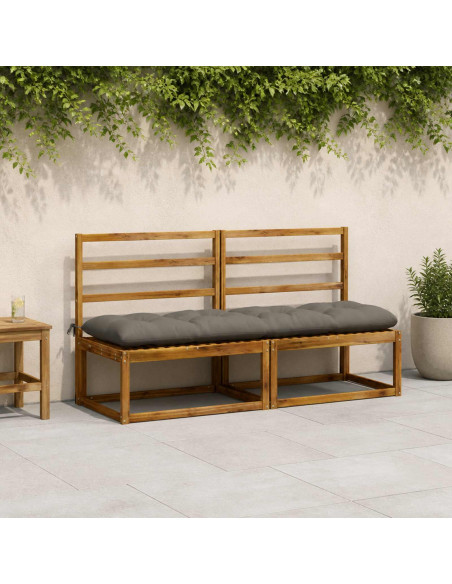 Cuscino per panchina VIANEN 100% Poliestere Grigio
