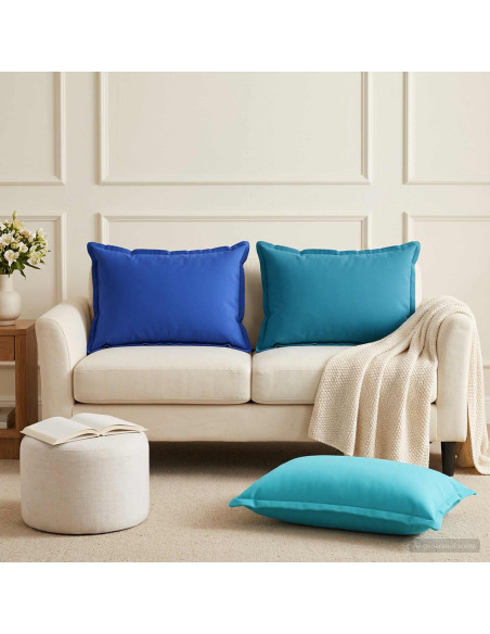 Cuscino 2 pz HOUTEN Azzurro 50 x 80 cm Poliestere