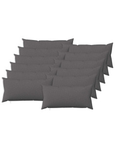 Cuscino con cuscino HEERLEN 12 pz Grigio Chiaro Tessuto
