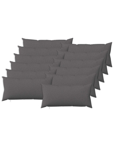 Cuscino con cuscino HEERLEN 12 pz Grigio Chiaro Tessuto