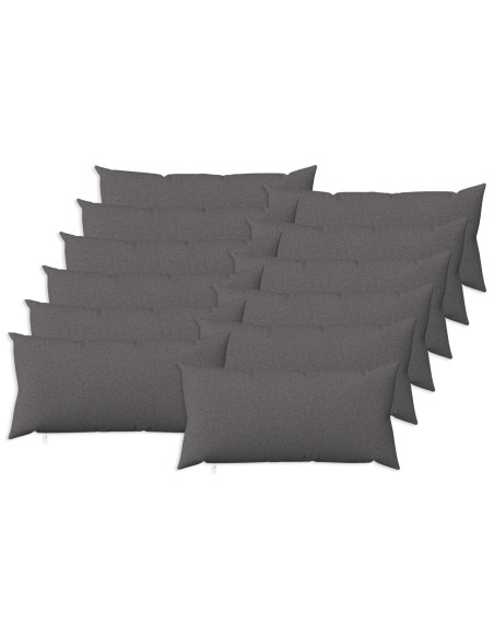 Cuscino con cuscino HEERLEN 12 pz Grigio Chiaro Tessuto