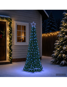 Albero di Natale a LED in tinsel con picchetto EKENAS 180 cm
