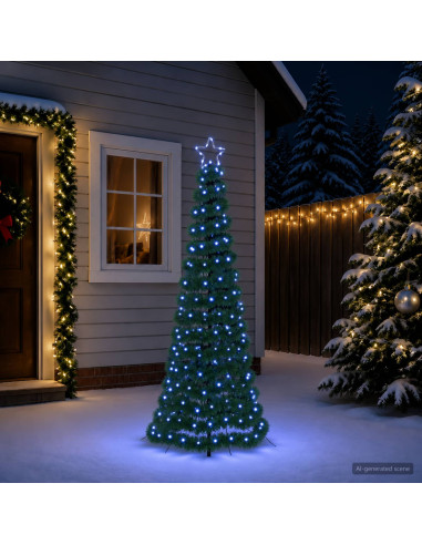 Albero di Natale a LED in tinsel con picchetto EKENAS 180 cm