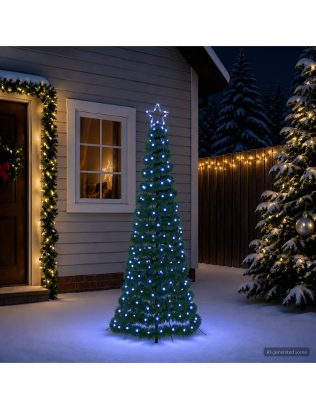 Albero di Natale a LED in tinsel con picchetto EKENAS 180 cm