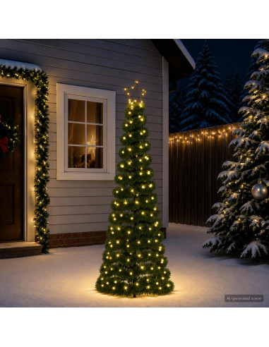 Albero di Natale a LED in tinsel con picchetto EKENAS 180 cm