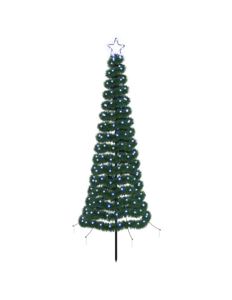 Albero di Natale a LED in tinsel con picchetto EKENAS 180 cm
