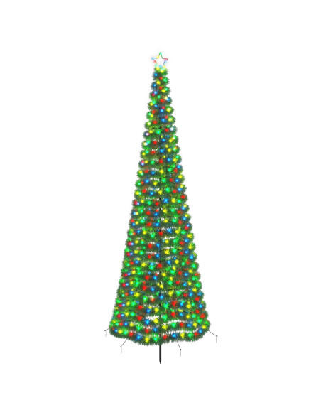 Albero di Natale a LED in tinsel con picchetto EKENAS 300 cm