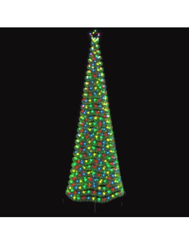 Albero di Natale a LED in tinsel con picchetto EKENAS 300 cm