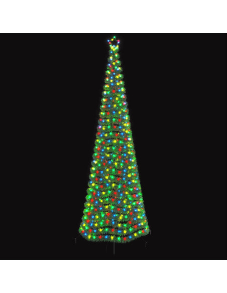 Albero di Natale a LED in tinsel con picchetto EKENAS 300 cm