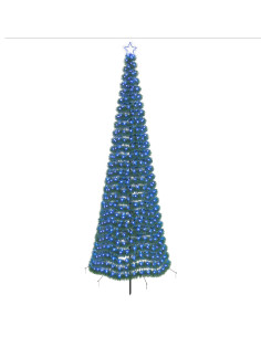 Albero di Natale a LED in tinsel con picchetto EKENAS 300 cm 2