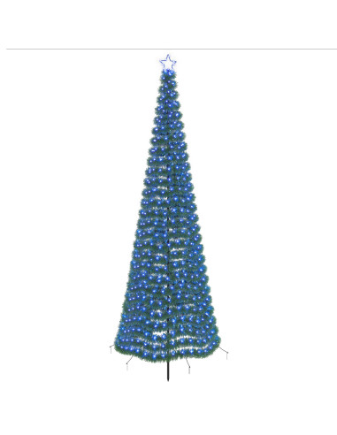 Albero di Natale a LED in tinsel con picchetto EKENAS 300 cm