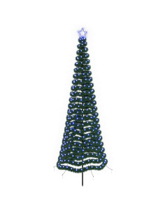 Albero di Natale a LED in tinsel con picchetto EKENAS 250 cm 2