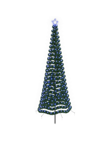 Albero di Natale a LED in tinsel con picchetto EKENAS 250 cm