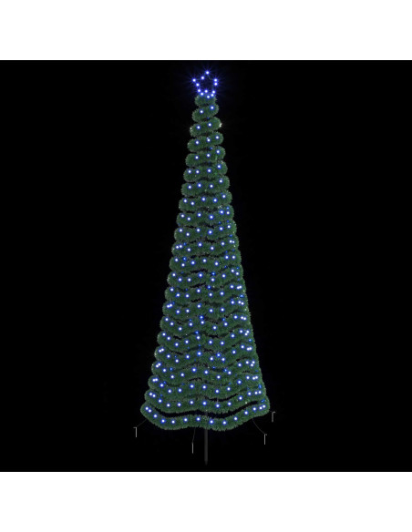 Albero di Natale a LED in tinsel con picchetto EKENAS 250 cm