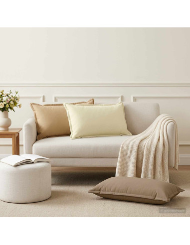 Cuscino con cuscino HOUTEN 2 pz Crema Poliestere