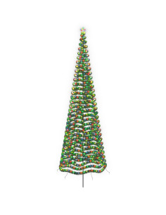 Albero di Natale a LED in tinsel con picchetto EKENAS 500 cm 2