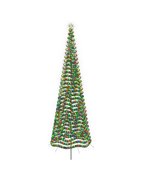Albero di Natale a LED in tinsel con picchetto EKENAS 500 cm