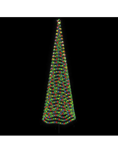 Albero di Natale a LED in tinsel con picchetto EKENAS 500 cm